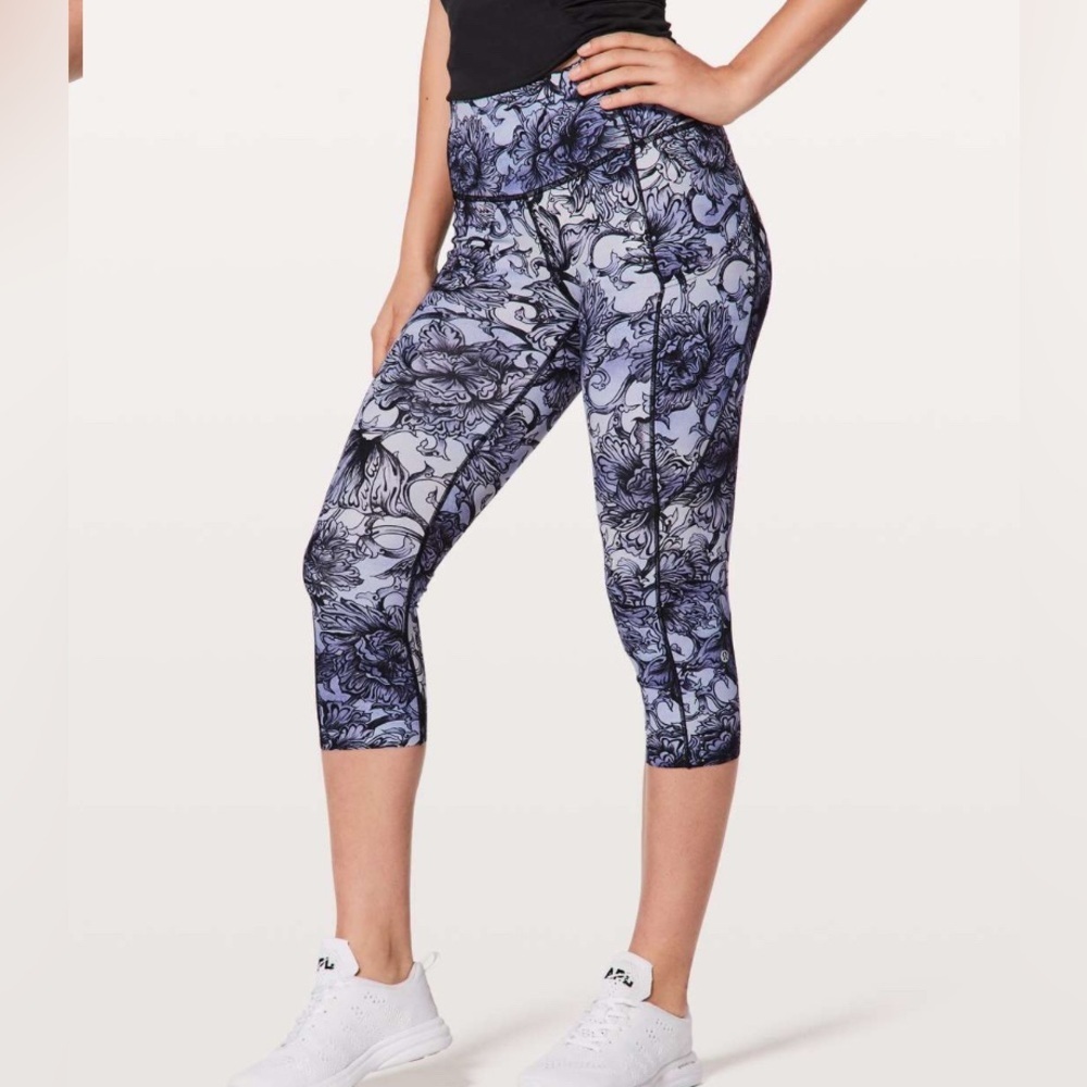 Lululemon Fast & Free Crop II 19” Nulux – Sz 8 – Starlight Multi w/ Pockets